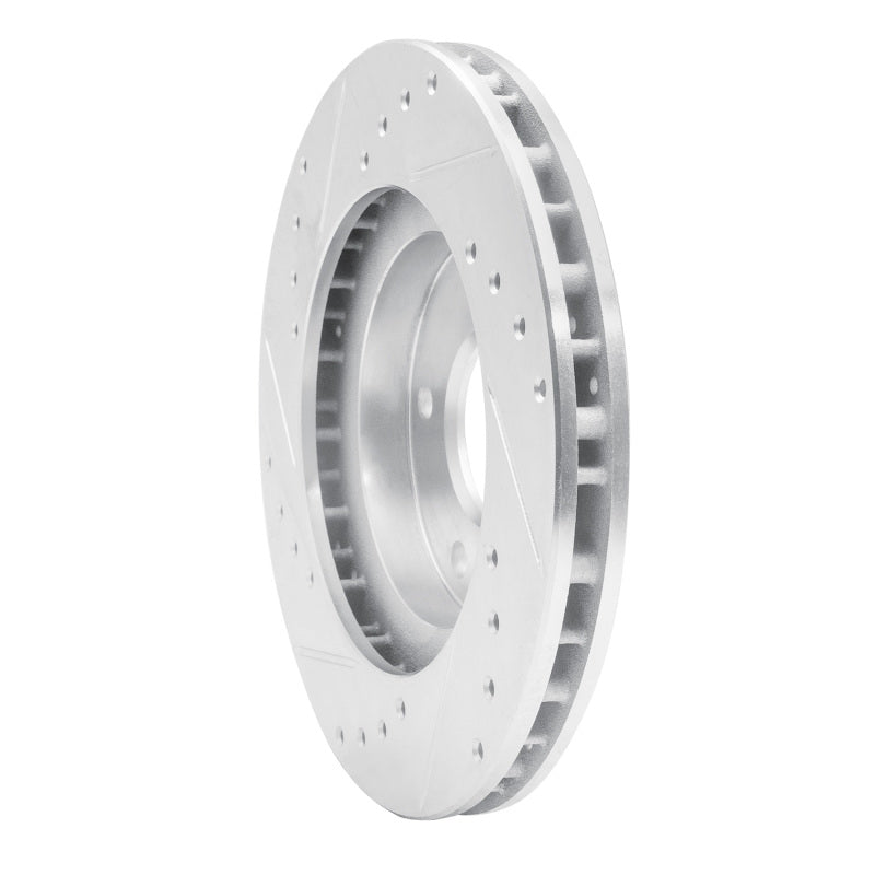 R1 Concepts R1 99-01 Infiniti I30 Front Right Drilled & Slotted Silver Brake Rotor