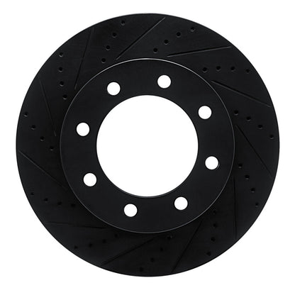 R1 Concepts R1 12-25 Ford F-350 Super Duty 4WD Front Left Drilled & Slotted Black Brake Rotor