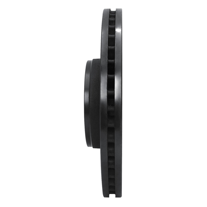 R1 Concepts R1 05-11 Audi A6 Quattro Front Left Drilled & Slotted Black Brake Rotor