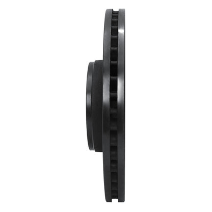R1 Concepts R1 05-11 Audi A6 Quattro Front Left Drilled & Slotted Black Brake Rotor