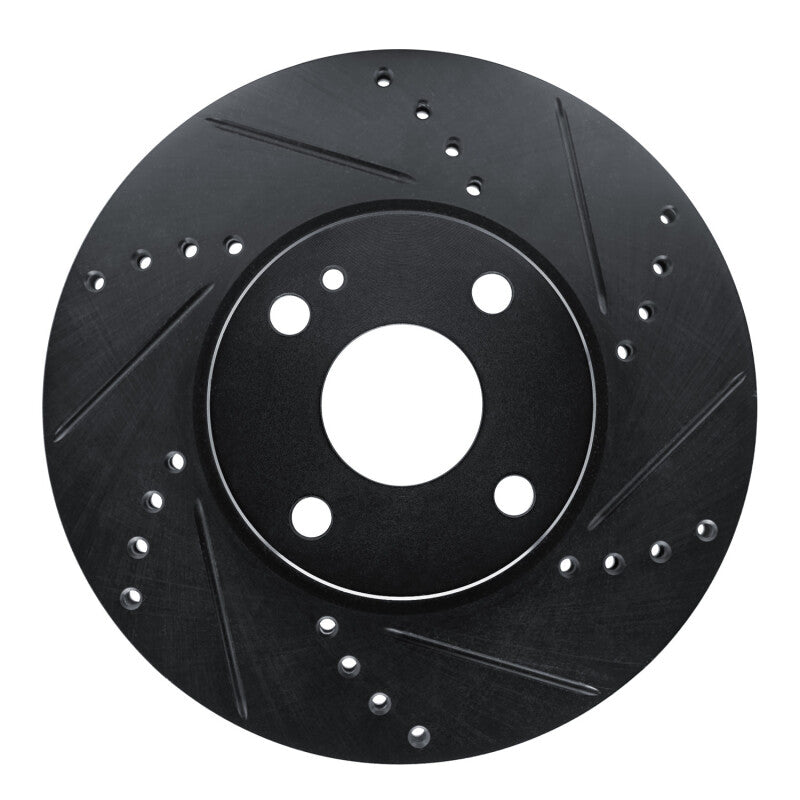 R1 Concepts R1 16-25 Mazda 2 (Mexico) Front Right Drilled & Slotted Black Brake Rotor