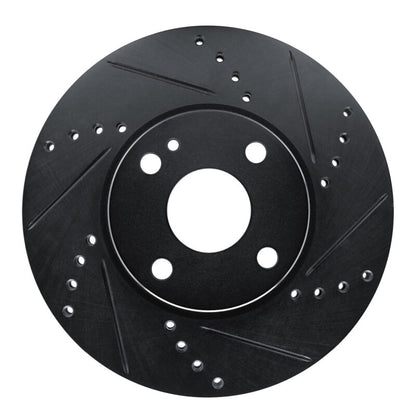 R1 Concepts R1 16-25 Mazda 2 (Mexico) Front Right Drilled & Slotted Black Brake Rotor