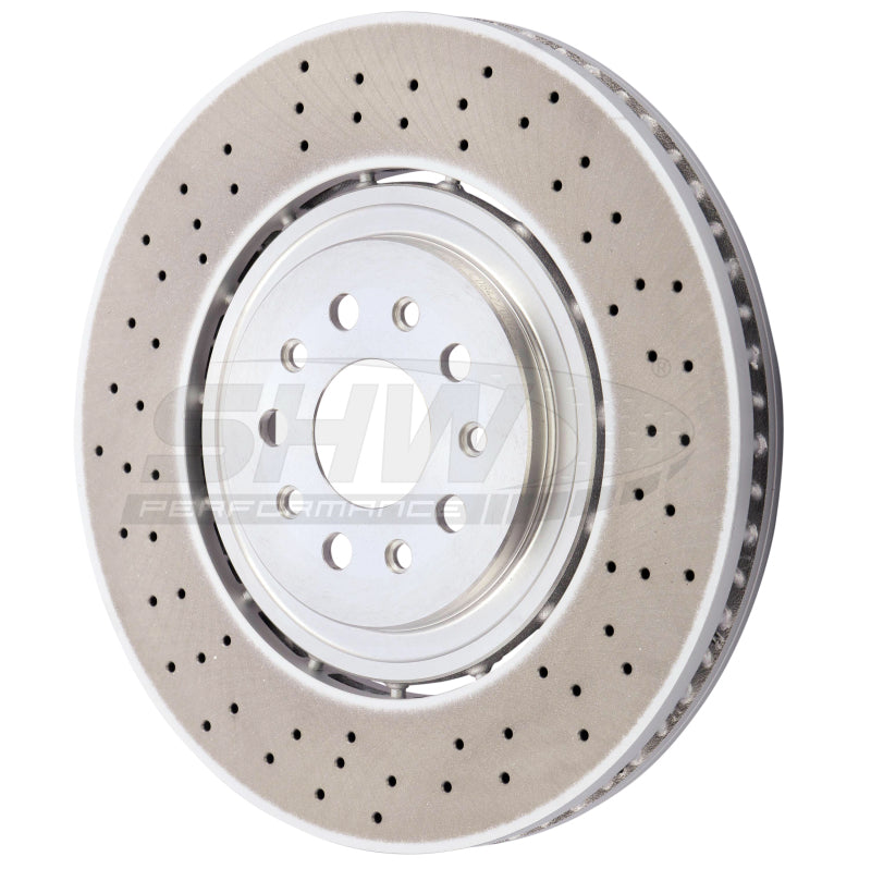 SHW Performance SHW 19-20 Maserati Levante GTS 3.8L w/Brembo Front Cross-Drilled LW Brake Rotor (670037769)
