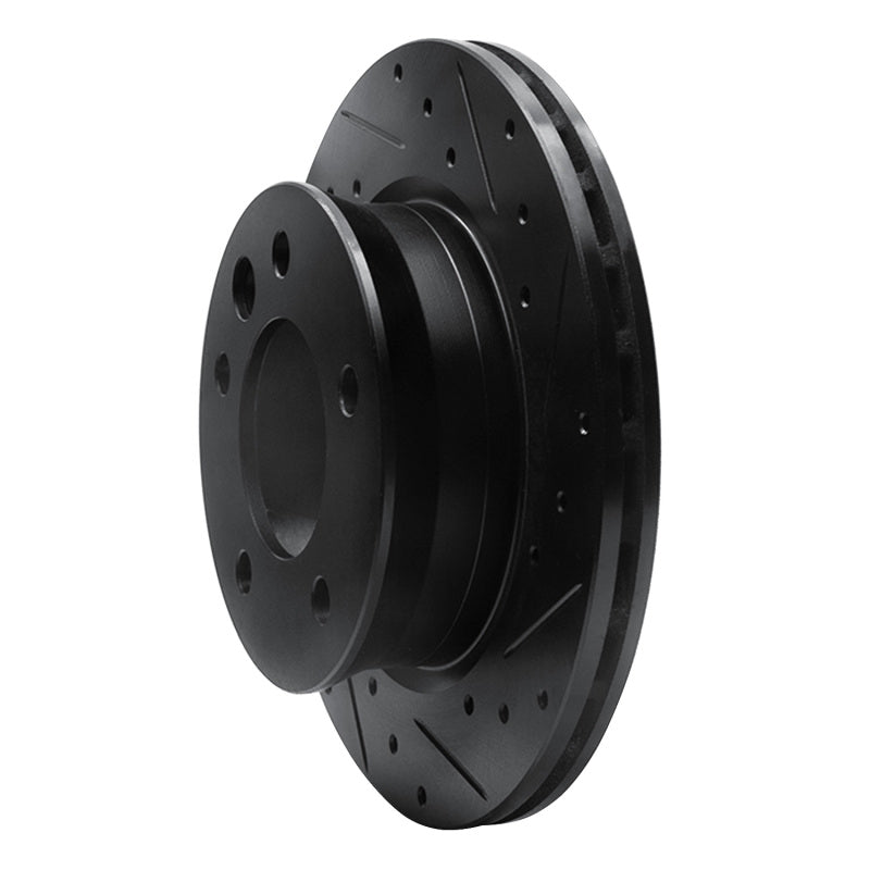 R1 Concepts R1 02-06 Dodge Sprinter 2500 Front Right Drilled & Slotted Black Brake Rotor