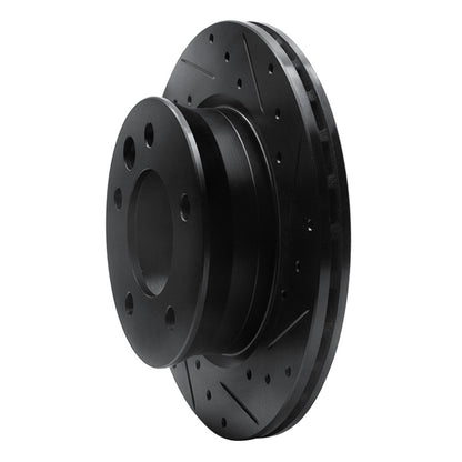 R1 Concepts R1 02-06 Dodge Sprinter 2500 Front Right Drilled & Slotted Black Brake Rotor