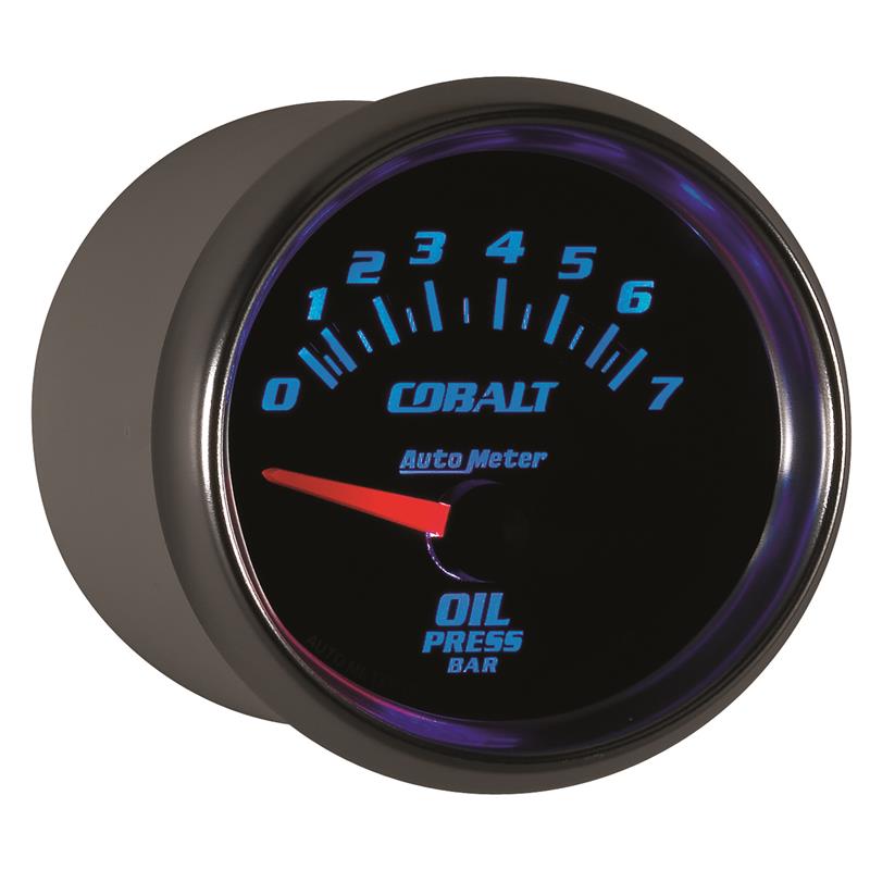 Autometer Cobalt 52mm 0-7 BAR Short Sweep Electric Oil Pressure Gauge