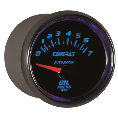 Autometer Cobalt 52mm 0-7 BAR Short Sweep Electric Oil Pressure Gauge