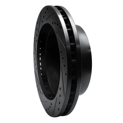 R1 Concepts R1 99-99 Ford F-250 4WD (Super Duty) Front Right Drilled & Slotted Black Brake Rotor