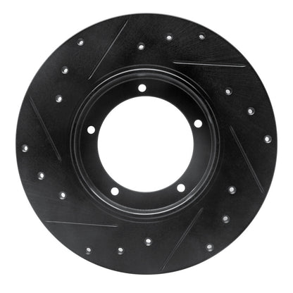R1 Concepts R1 65-76 Porsche 911 Front Right Drilled & Slotted Black Brake Rotor