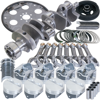 Eagle Chevy 350 1Pc 3.750in Crank 5.700in I-Beam Rods 4.060in Pistons 153 Tooth FP Balanced Assembly