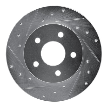 R1 Concepts R1 04-12 Chevrolet Malibu Rear Left Drilled & Slotted Silver Brake Rotor