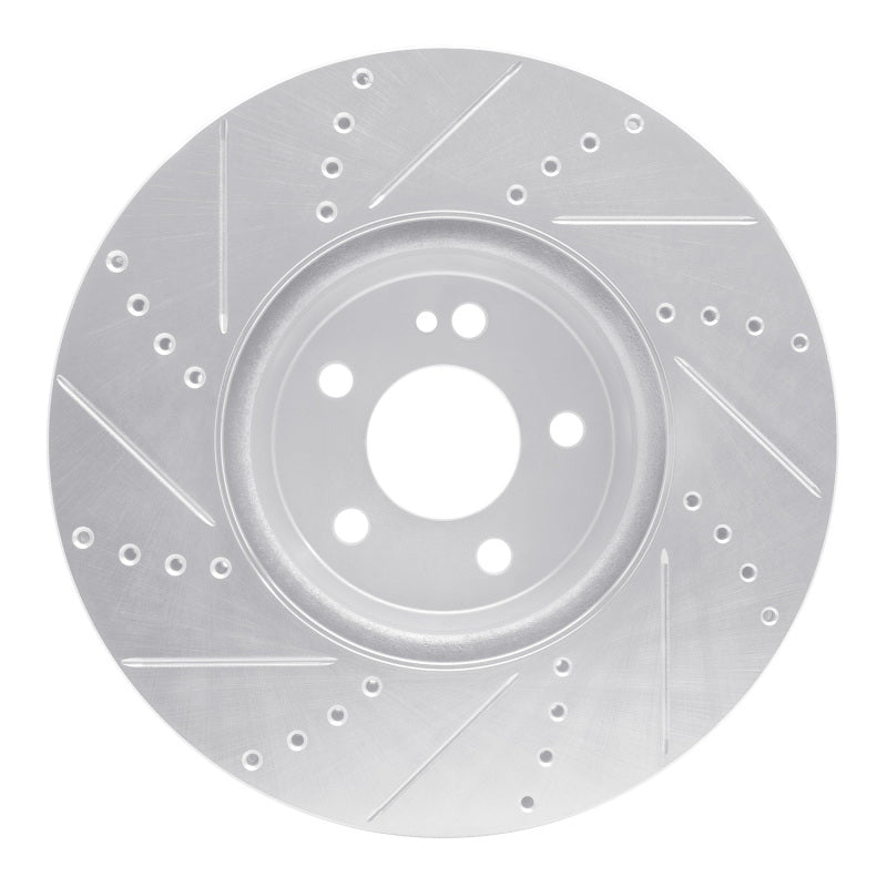 R1 Concepts R1 15-23 Mercedes-Benz C300 Coupe & Convertible Front Right Drilled & Slotted Silver Brake Rotor