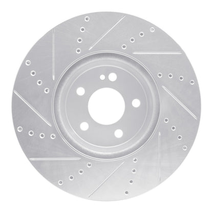 R1 Concepts R1 15-23 Mercedes-Benz C300 Coupe & Convertible Front Right Drilled & Slotted Silver Brake Rotor