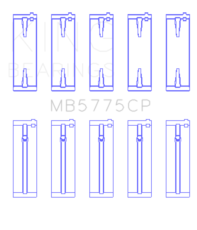 King Engine Bearings Isuzu 4HK1 (Housing Bore +.010) (Size 0.25 Oversized) Main Bearing Set