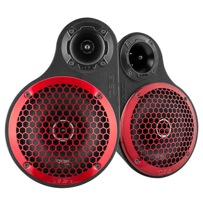 DS18 8in 2-Way Speaker Pods Fits 2x 8in Speakers 2x 3.78in Tweeters Speakers Not Included