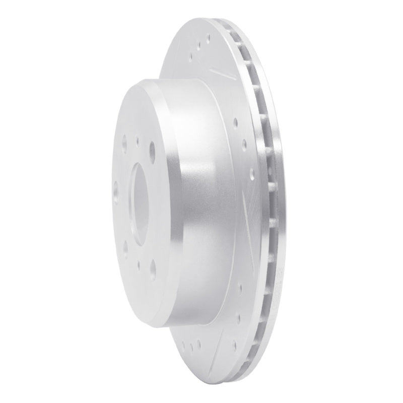 R1 Concepts R1 82-85 Toyota Celica Rear Left Drilled & Slotted Silver Brake Rotor