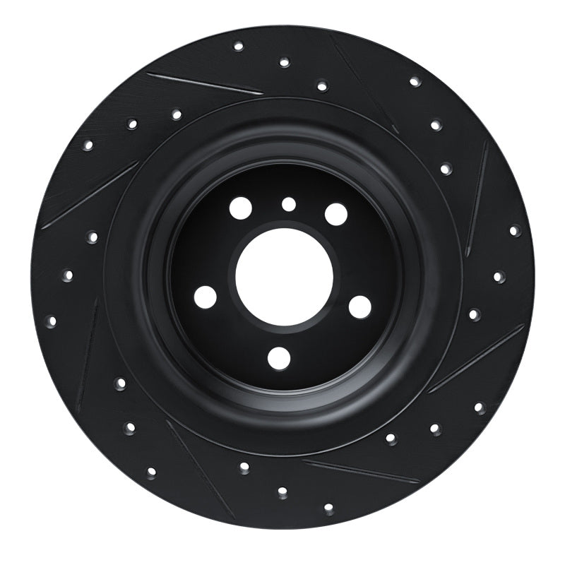 R1 Concepts R1 12-18 Mercedes-Benz GLE300D Rear Left Drilled & Slotted Black Brake Rotor