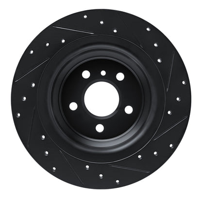 R1 Concepts R1 12-18 Mercedes-Benz GLE300D Rear Left Drilled & Slotted Black Brake Rotor