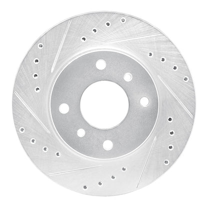 R1 Concepts R1 90-92 Infiniti M30 Front Left Drilled & Slotted Silver Brake Rotor