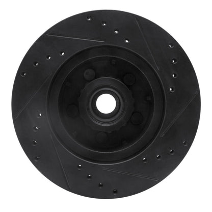 R1 Concepts R1 71-81 Chrysler Newport Front Left Drilled & Slotted Black Brake Rotor