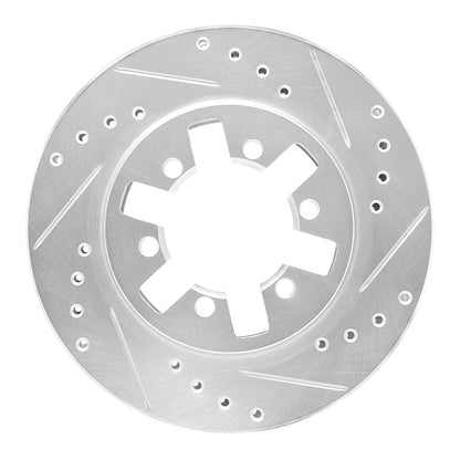 R1 Concepts R1 85-12 Nissan D21 Hardbody Pickup HD (6 Cyl) Front Right Drilled & Slotted Silver Brake Rotor