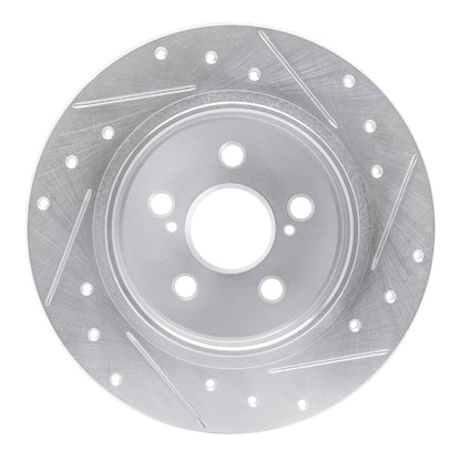 R1 Concepts R1 09-15 Toyota Corolla (Mexico) Rear Left Drilled & Slotted Silver Brake Rotor