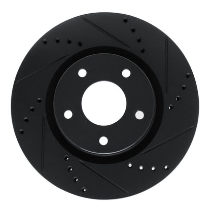 R1 Concepts R1 10-14 Renault SAFRANE (Mexico) Front Right Drilled & Slotted Black Brake Rotor