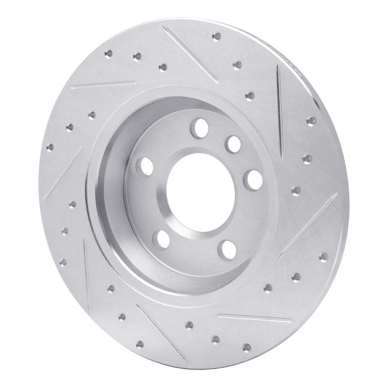 R1 Concepts R1 01-03 Volkswagen EuroVan Rear Left Drilled & Slotted Silver Brake Rotor