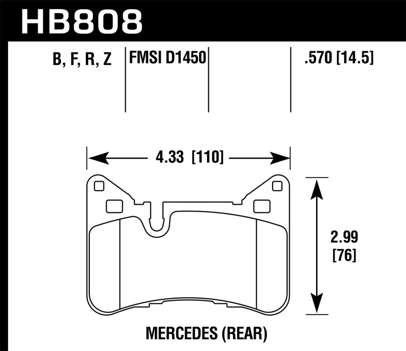 Hawk Performance Hawk 10-15 Mercedes-Benz E63 AMG / 14-16 Mercedes-Benz E63 AMG S Ceramic Street Rear Brake Pads