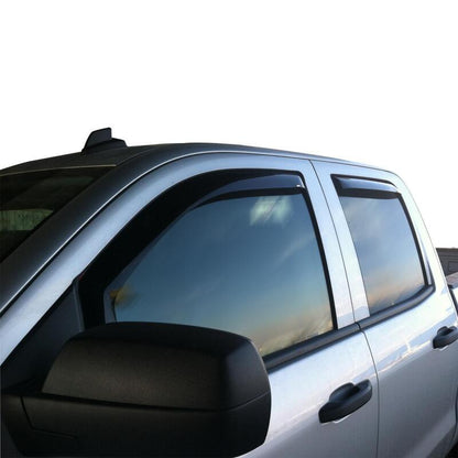 Westin 2014-2018 Chevy Silverado 1500 Dbl Cab In-Channel Wind Deflector 4pc - Smoke