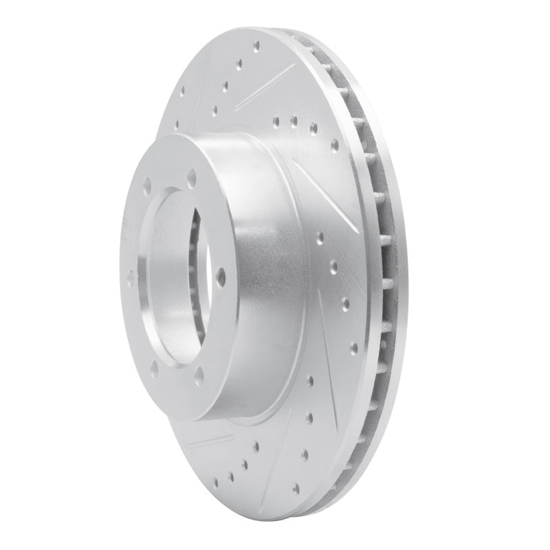 R1 Concepts R1 91-98 Toyota T100 Front Left Drilled & Slotted Silver Brake Rotor