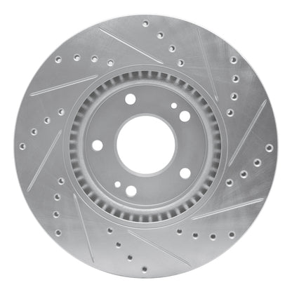 R1 Concepts R1 12-16 Kia SportAGE (USA/Canada) Front Left Drilled & Slotted Silver Brake Rotor