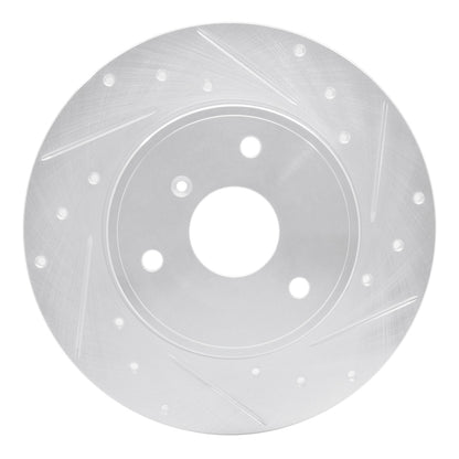 R1 Concepts R1 05-16 Smart Fortwo Front Right Drilled & Slotted Silver Brake Rotor