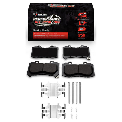 R1 Concepts R1 2015-2020 Chevrolet Colorado Front Performance Off-Road/Tow Brake Pads & Hardware Kit