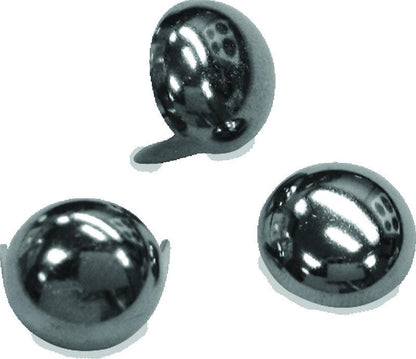 Mustang Motorcycle Mustang Studs 12.5mm (Bag of 20) - Chrome