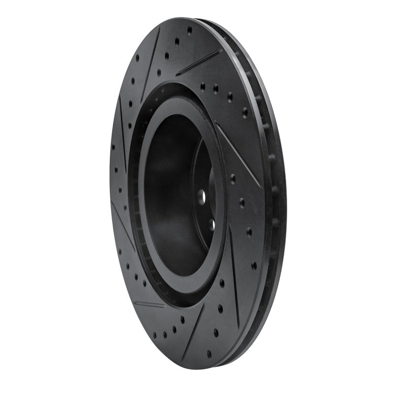 R1 Concepts R1 11-18 BMW X3 Rear Right Drilled & Slotted Black Brake Rotor