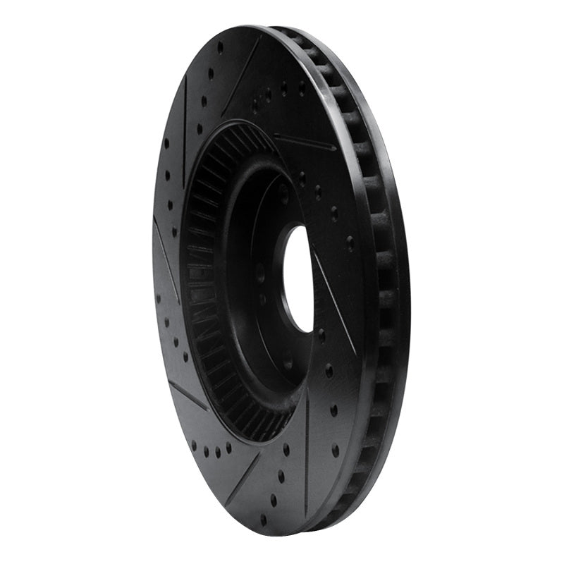 R1 Concepts R1 15-20 Kia Sorento Front Right Drilled & Slotted Black Brake Rotor