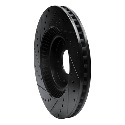 R1 Concepts R1 15-20 Kia Sorento Front Right Drilled & Slotted Black Brake Rotor
