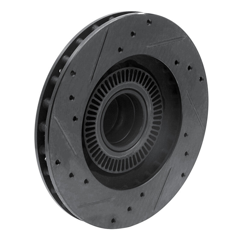 R1 Concepts R1 95-97 Ford Ranger (USA/Canada) Front Right Drilled & Slotted Black Brake Rotor