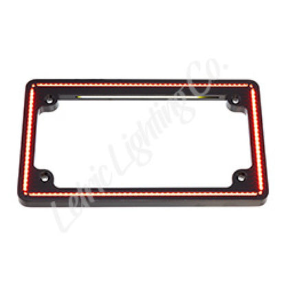 Letric Lighting  14+ Indian Scout  Perfect Plate License Plate Frame Matte Black