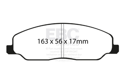 EBC Racing 05-10 Ford Mustang (5th Gen) RP-1 Race Front Brake Pads