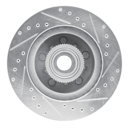 R1 Concepts R1 93-95 Chevrolet G10 Front Left Drilled & Slotted Silver Brake Rotor