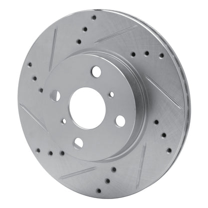 R1 Concepts R1 12-15 Scion IQ Front Left Drilled & Slotted Silver Brake Rotor