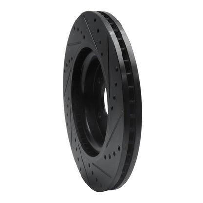 R1 Concepts R1 20-22 Honda CR-V Front Left Drilled & Slotted Black Brake Rotor