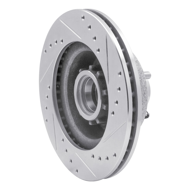 R1 Concepts R1 1973-1989 Chrysler New Yorker Front Left Drilled & Slotted Silver Brake Rotor