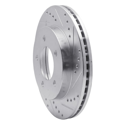 R1 Concepts R1 97-04 Ford F-150 4WD Front Right Drilled & Slotted Silver Brake Rotor