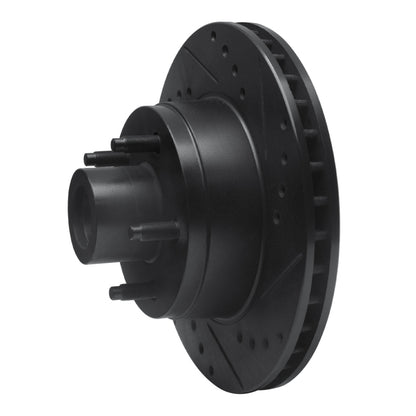 R1 Concepts R1 79-91 Ford Country Squire Front Right Drilled & Slotted Black Brake Rotor