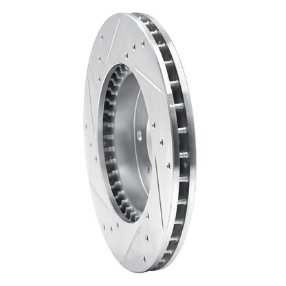 R1 Concepts R1 92-96 Honda Prelude Front Right Drilled & Slotted Silver Brake Rotor