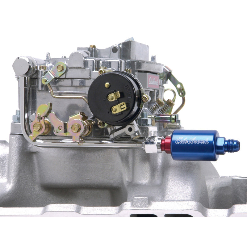 Edelbrock Chromed Steel Fuel Line and Filter Kit Fo Eps Carbs