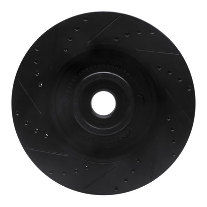 R1 Concepts R1 04-08 Ford F-150 RWD Front Right Drilled & Slotted Black Brake Rotor